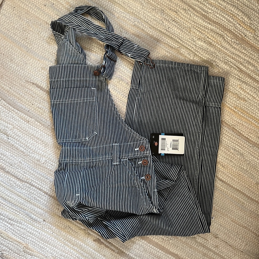 Dickies Navy and White Striped Train Conductor Overalls